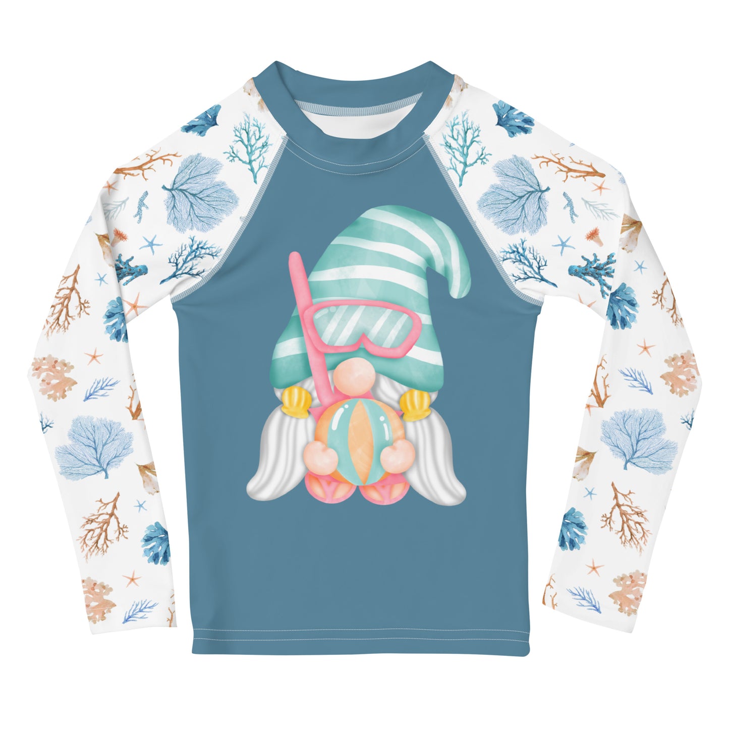 Kids Rash Guard Gnomes & Sea Corals Artwork
