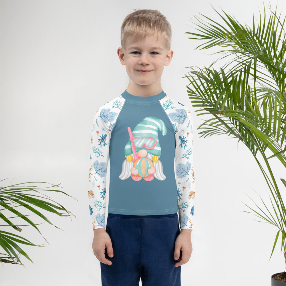 Kids Rash Guard Gnomes & Sea Corals Artwork