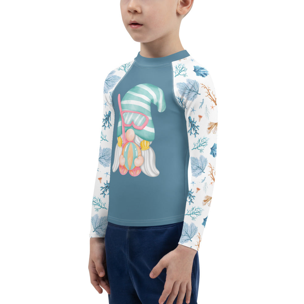 Kids Rash Guard Gnomes & Sea Corals Artwork