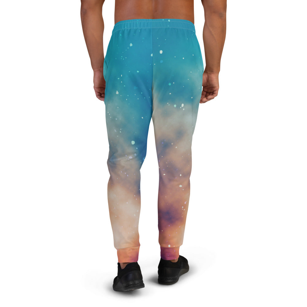 Printed Men's Joggers Galaxy Background