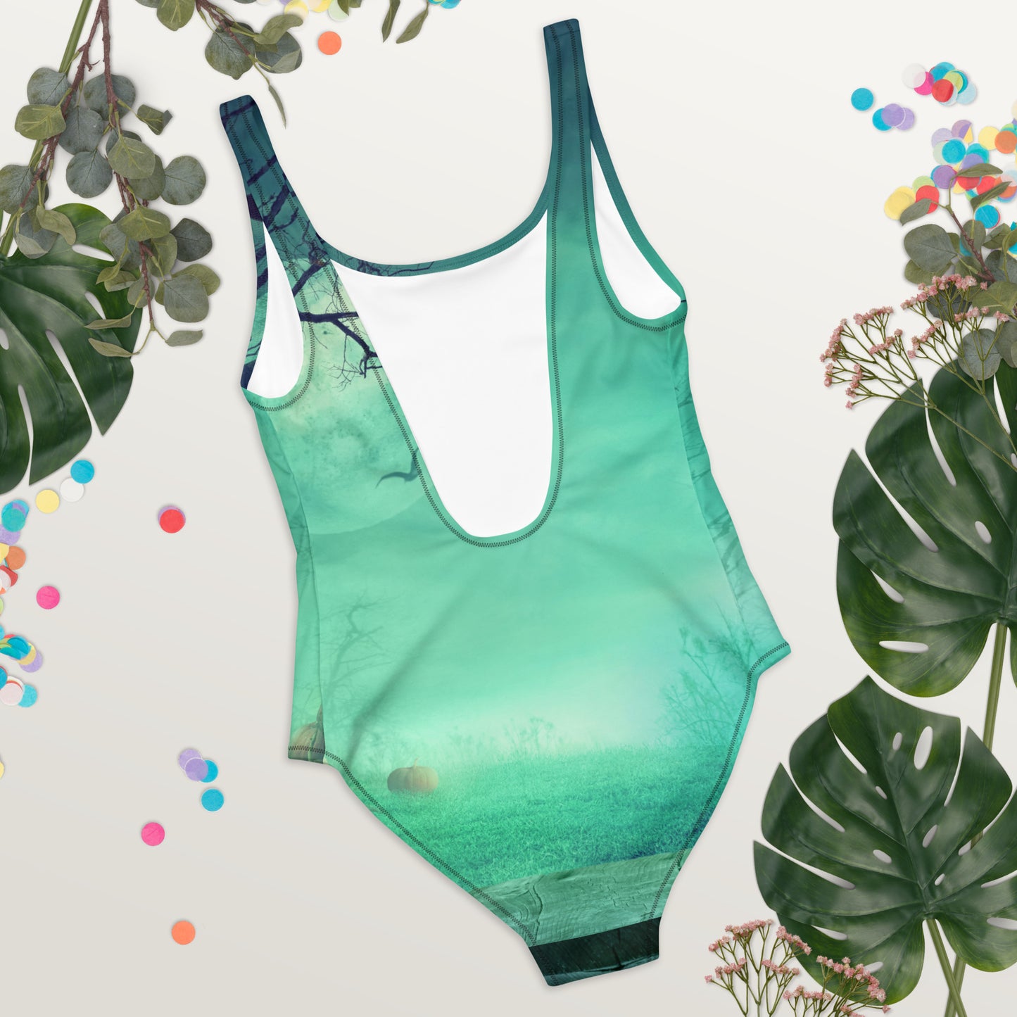 One-Piece Halloween Design Swimsuit