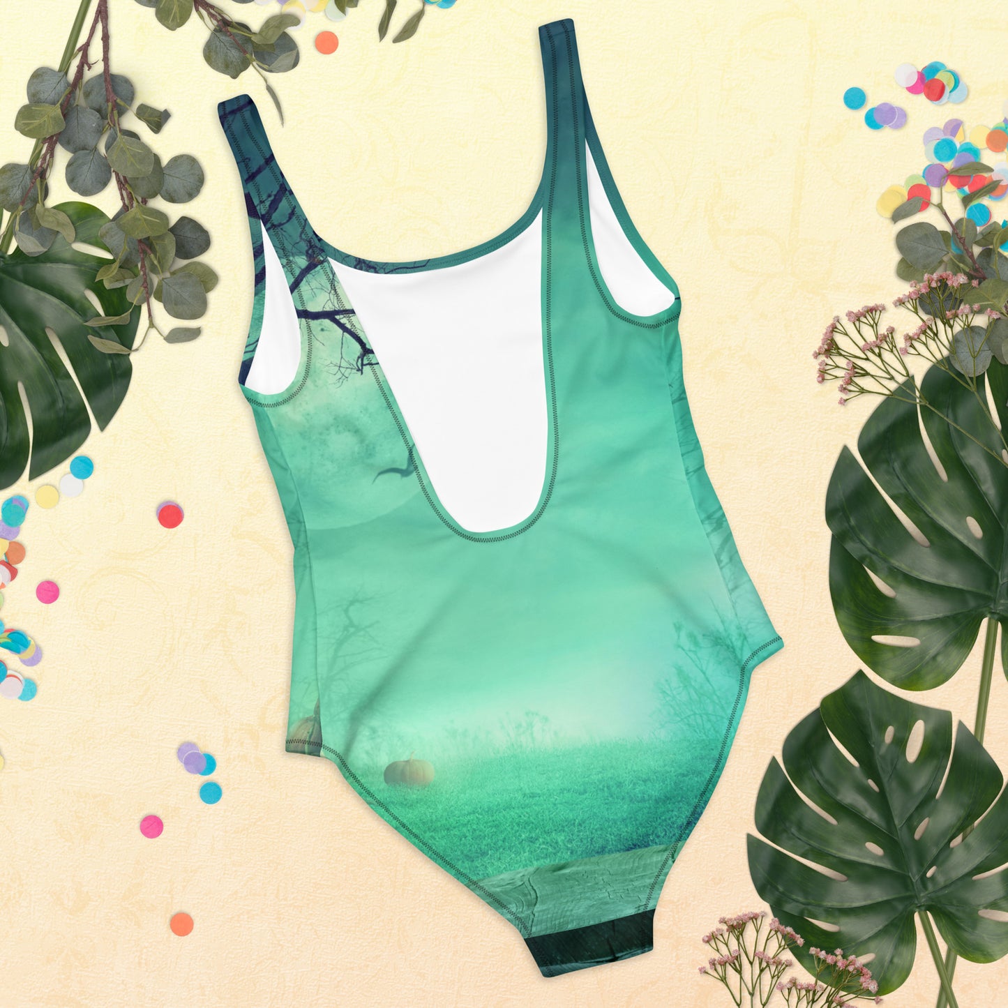 One-Piece Halloween Design Swimsuit