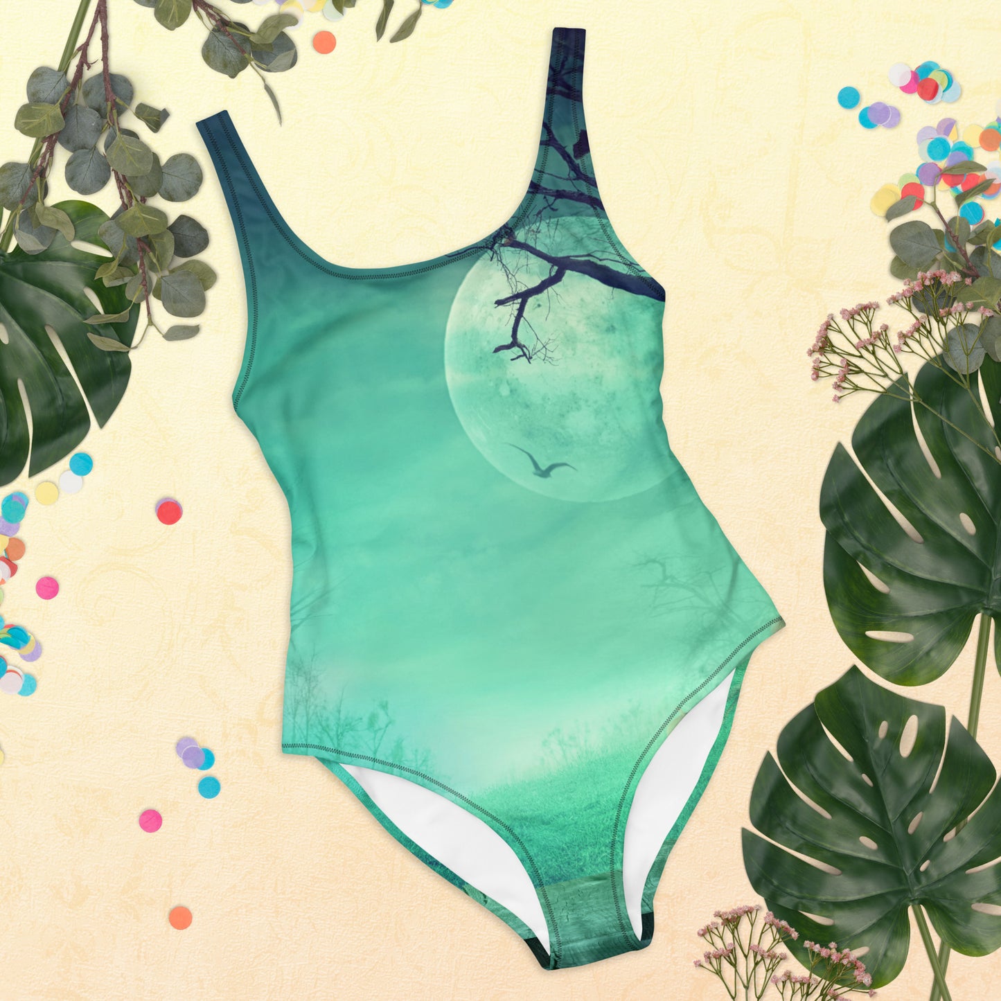 One-Piece Halloween Design Swimsuit