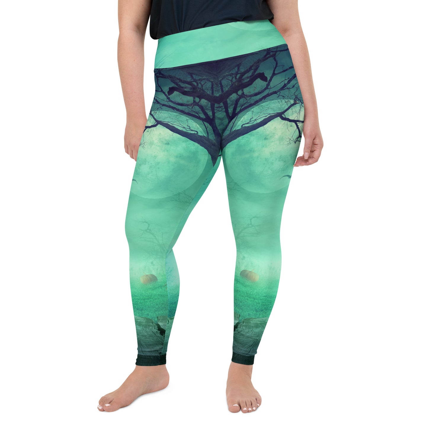 All-Over Print Plus Size Halloween Design Leggings