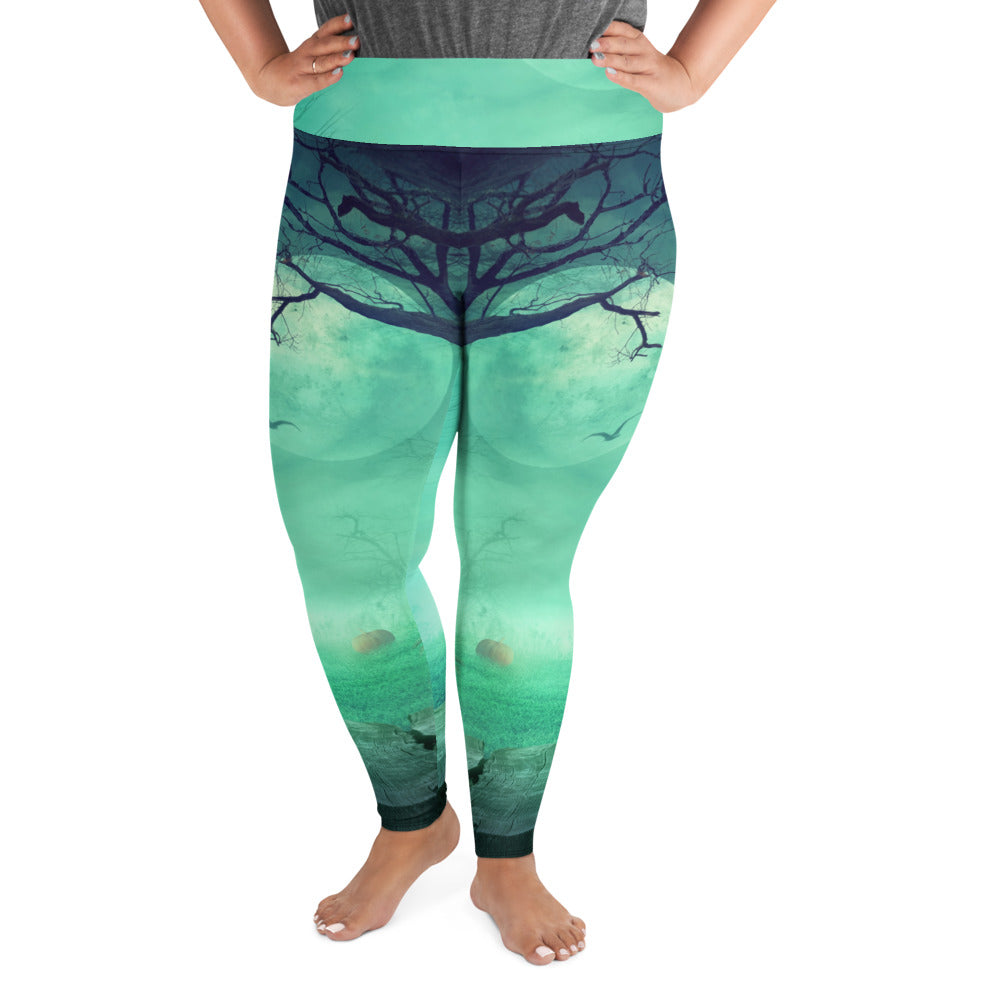 All-Over Print Plus Size Halloween Design Leggings