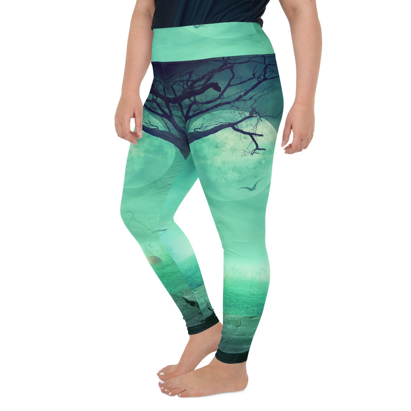 All-Over Print Plus Size Halloween Design Leggings