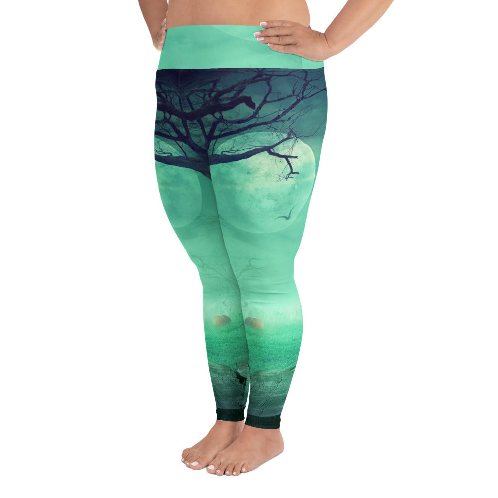 All-Over Print Plus Size Halloween Design Leggings