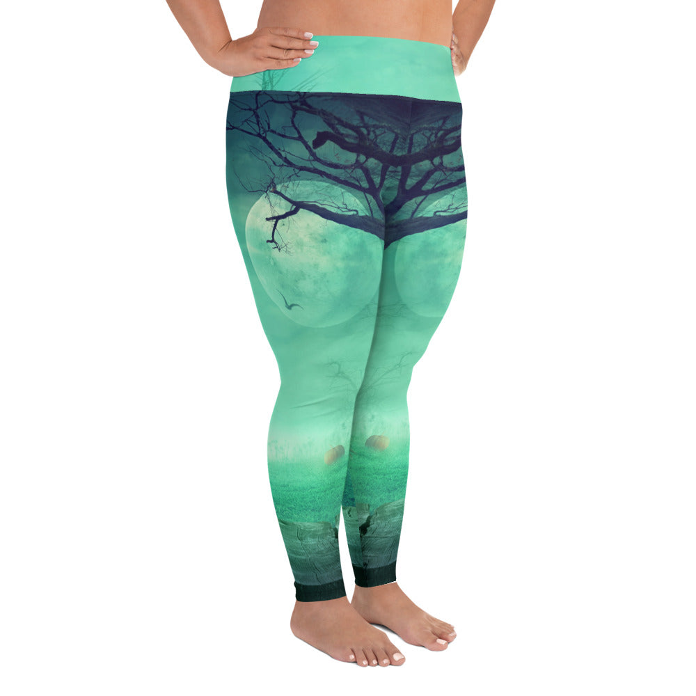 All-Over Print Plus Size Halloween Design Leggings