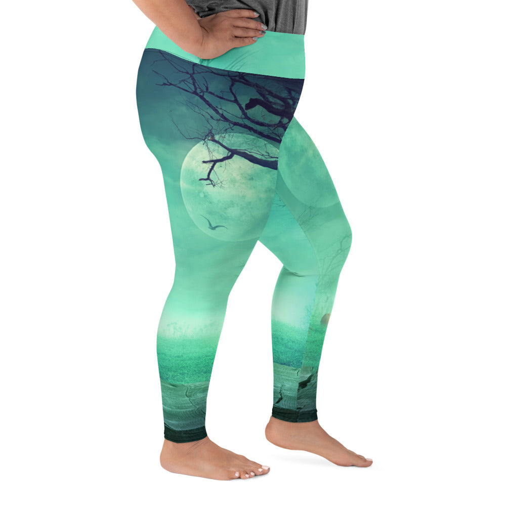 All-Over Print Plus Size Halloween Design Leggings