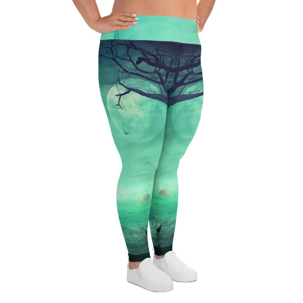 All-Over Print Plus Size Halloween Design Leggings