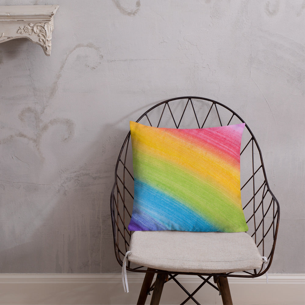Decorative Premium Pillow Colourful Rainbow