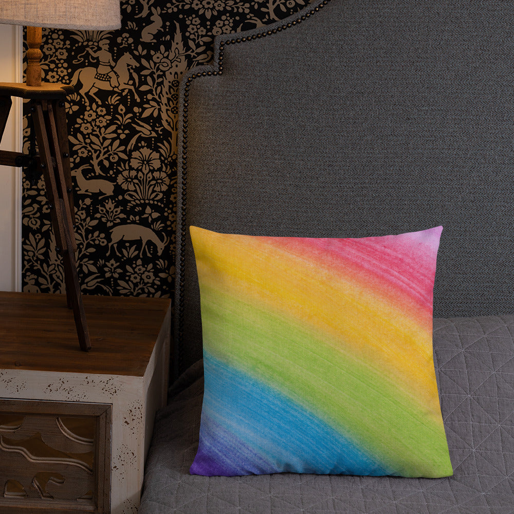 Decorative Premium Pillow Colourful Rainbow
