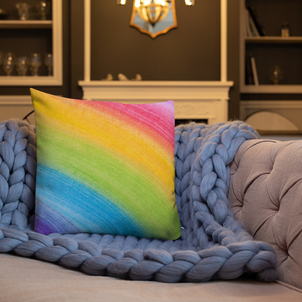 Decorative Premium Pillow Colourful Rainbow