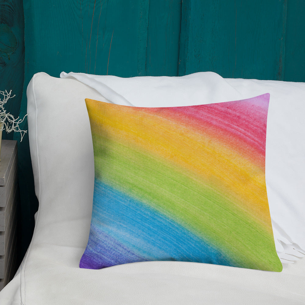 Decorative Premium Pillow Colourful Rainbow