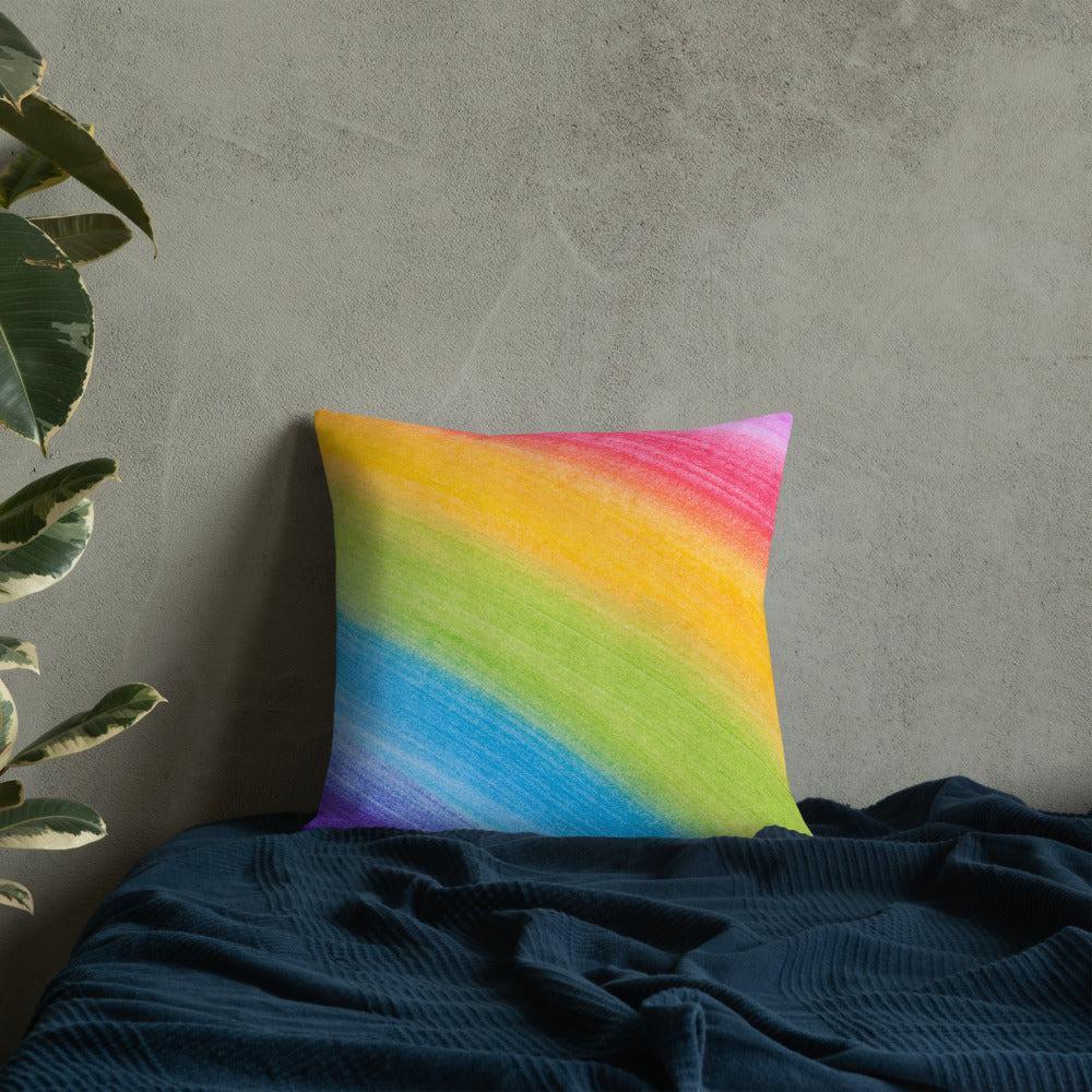 Decorative Premium Pillow Colourful Rainbow