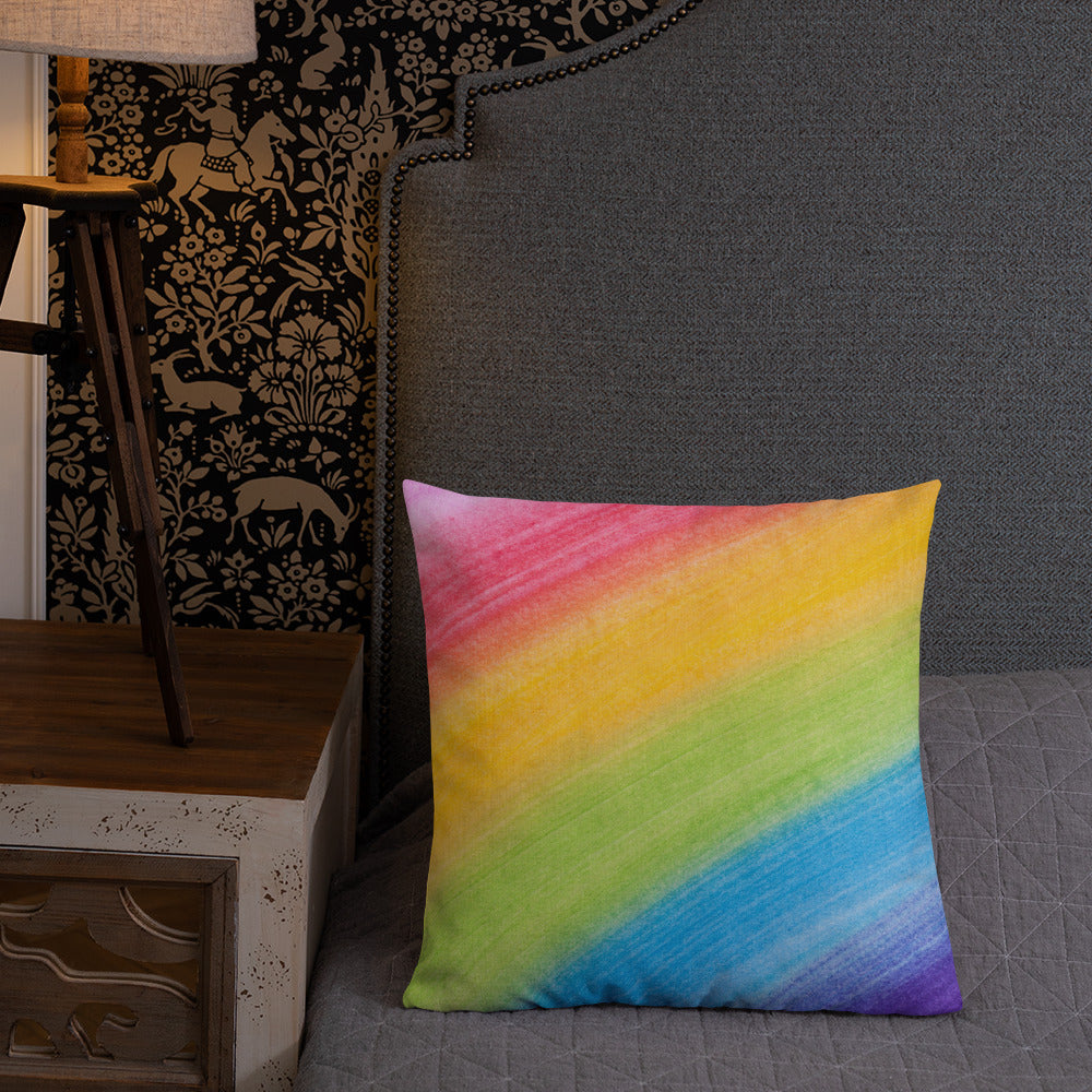 Decorative Premium Pillow Colourful Rainbow