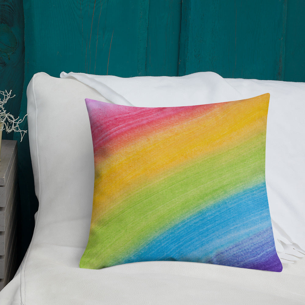 Decorative Premium Pillow Colourful Rainbow