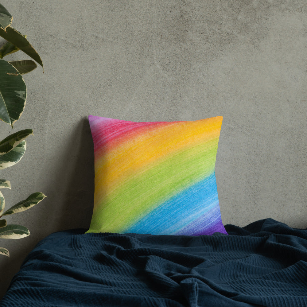 Decorative Premium Pillow Colourful Rainbow