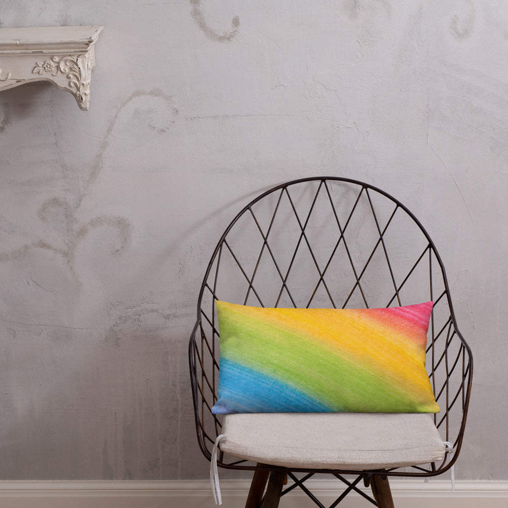 Decorative Premium Pillow Colourful Rainbow
