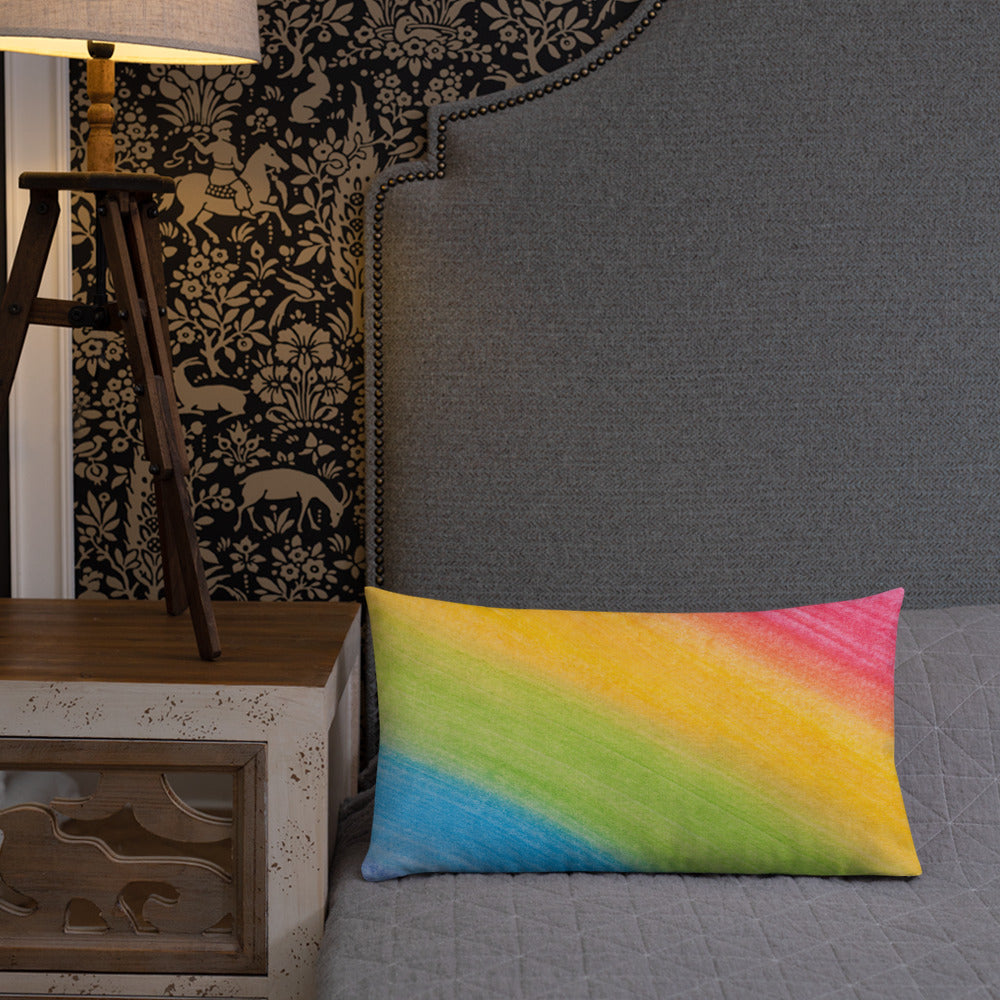 Decorative Premium Pillow Colourful Rainbow