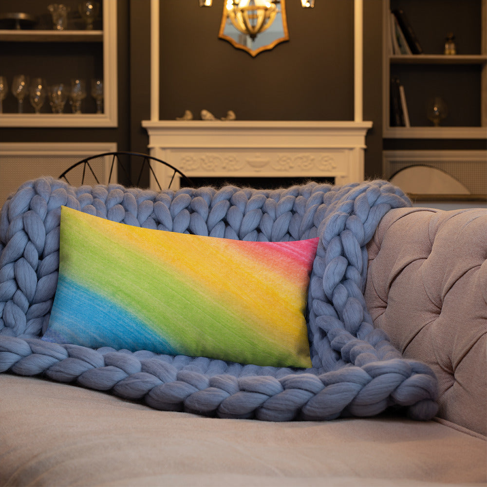 Decorative Premium Pillow Colourful Rainbow