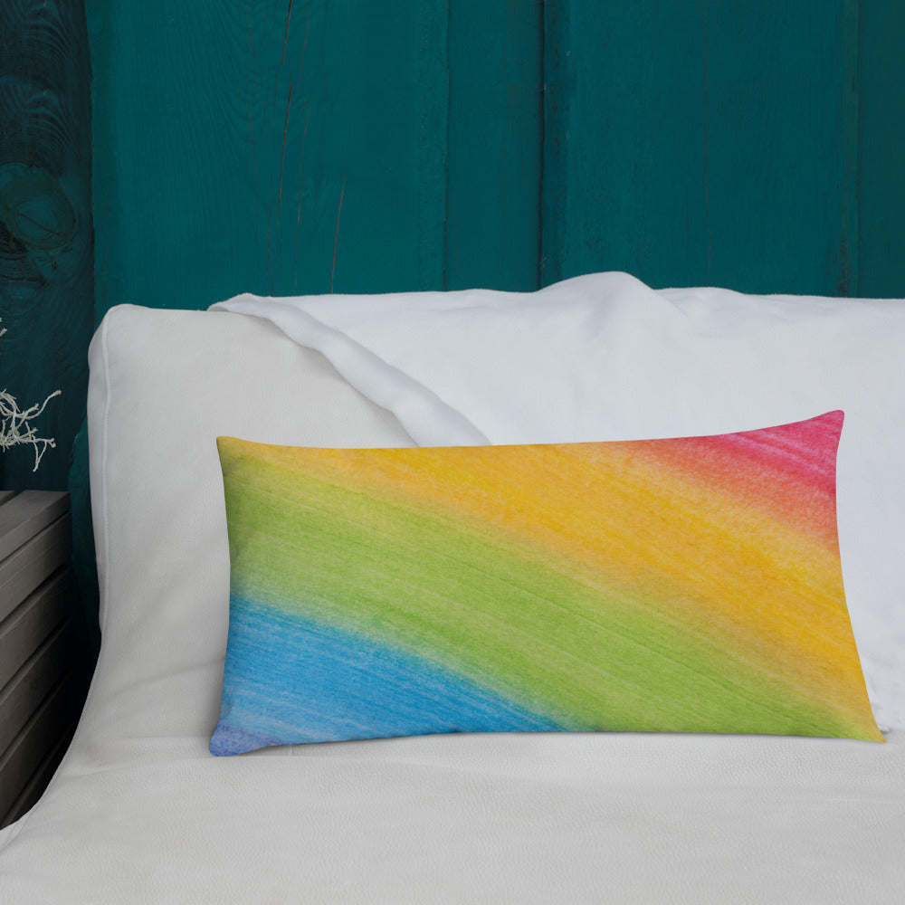 Decorative Premium Pillow Colourful Rainbow