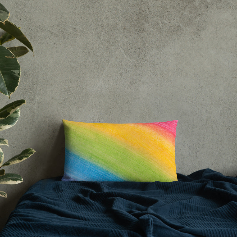 Decorative Premium Pillow Colourful Rainbow