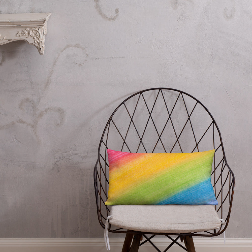 Decorative Premium Pillow Colourful Rainbow