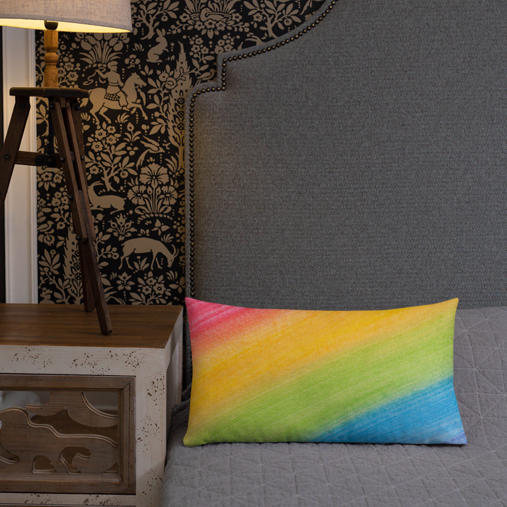 Decorative Premium Pillow Colourful Rainbow