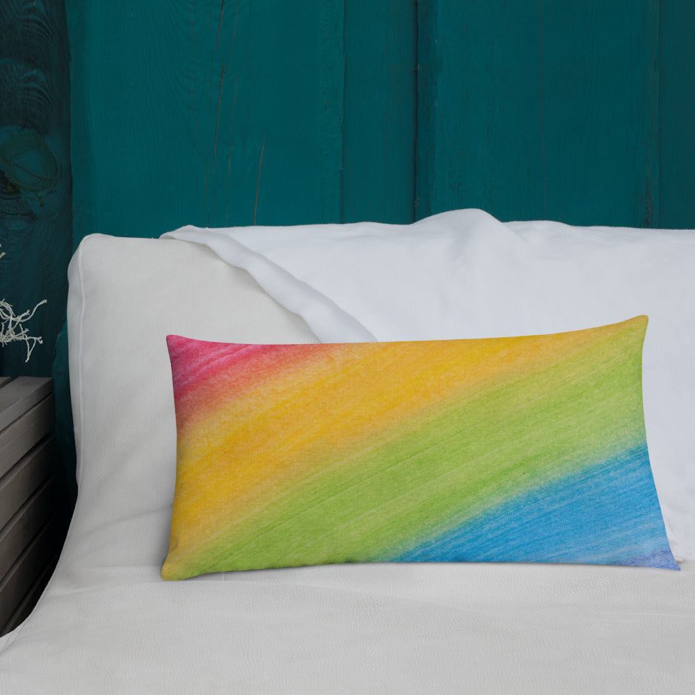 Decorative Premium Pillow Colourful Rainbow
