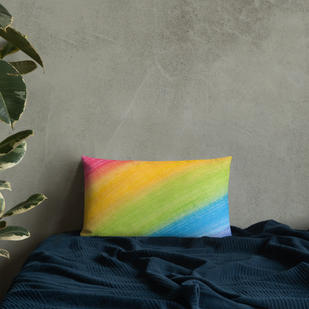 Decorative Premium Pillow Colourful Rainbow