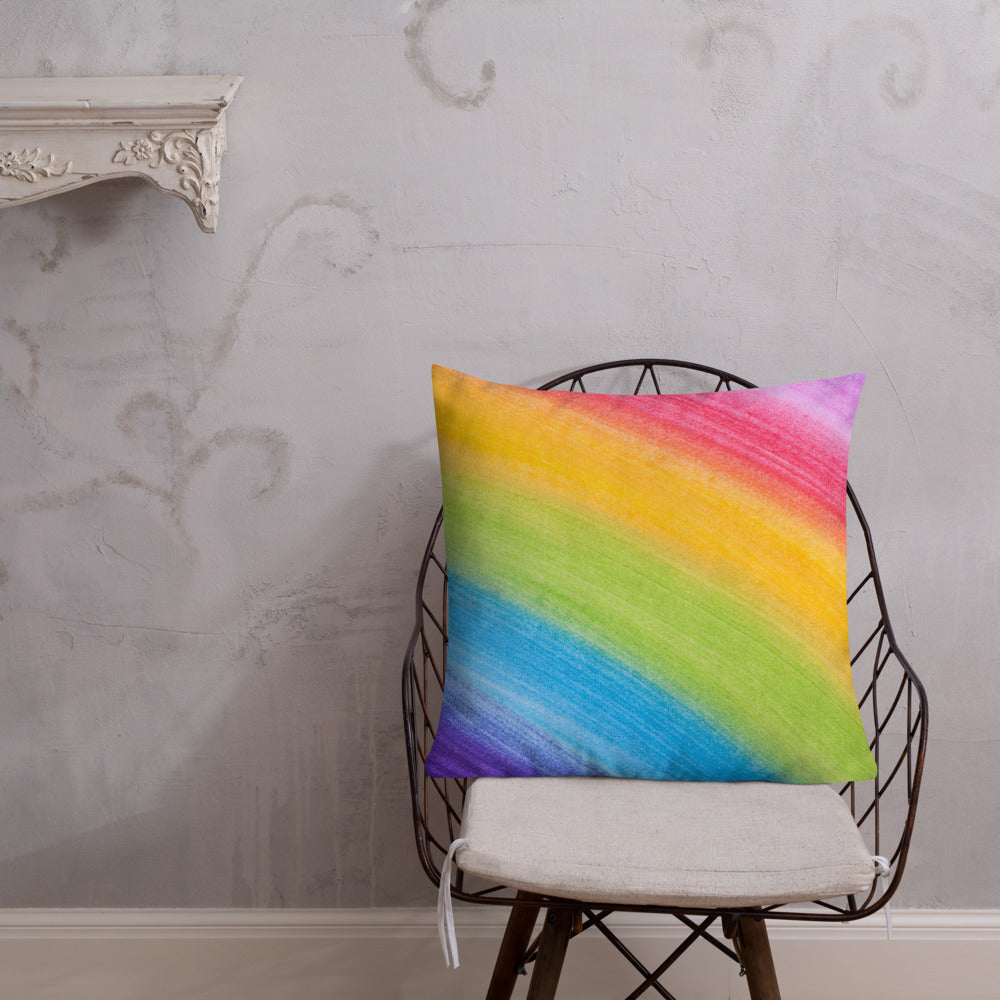 Decorative Premium Pillow Colourful Rainbow