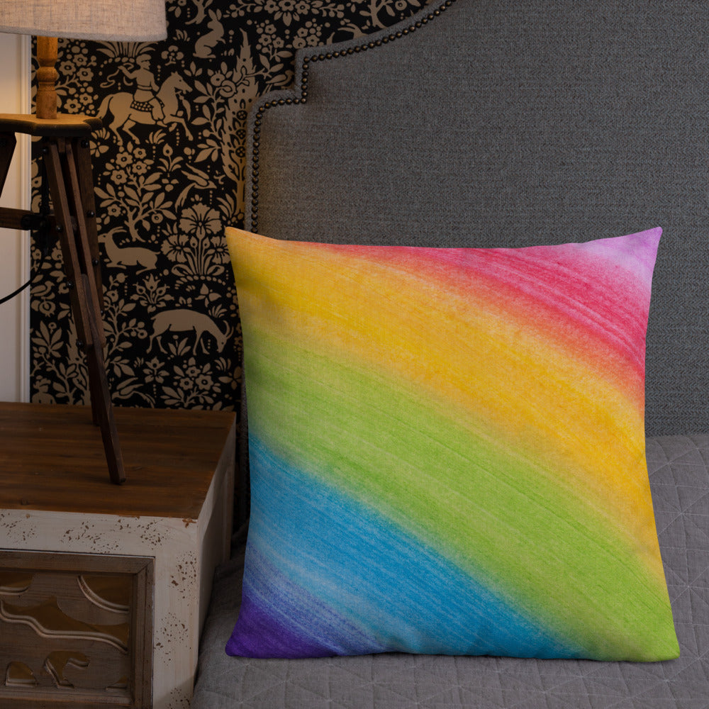 Decorative Premium Pillow Colourful Rainbow
