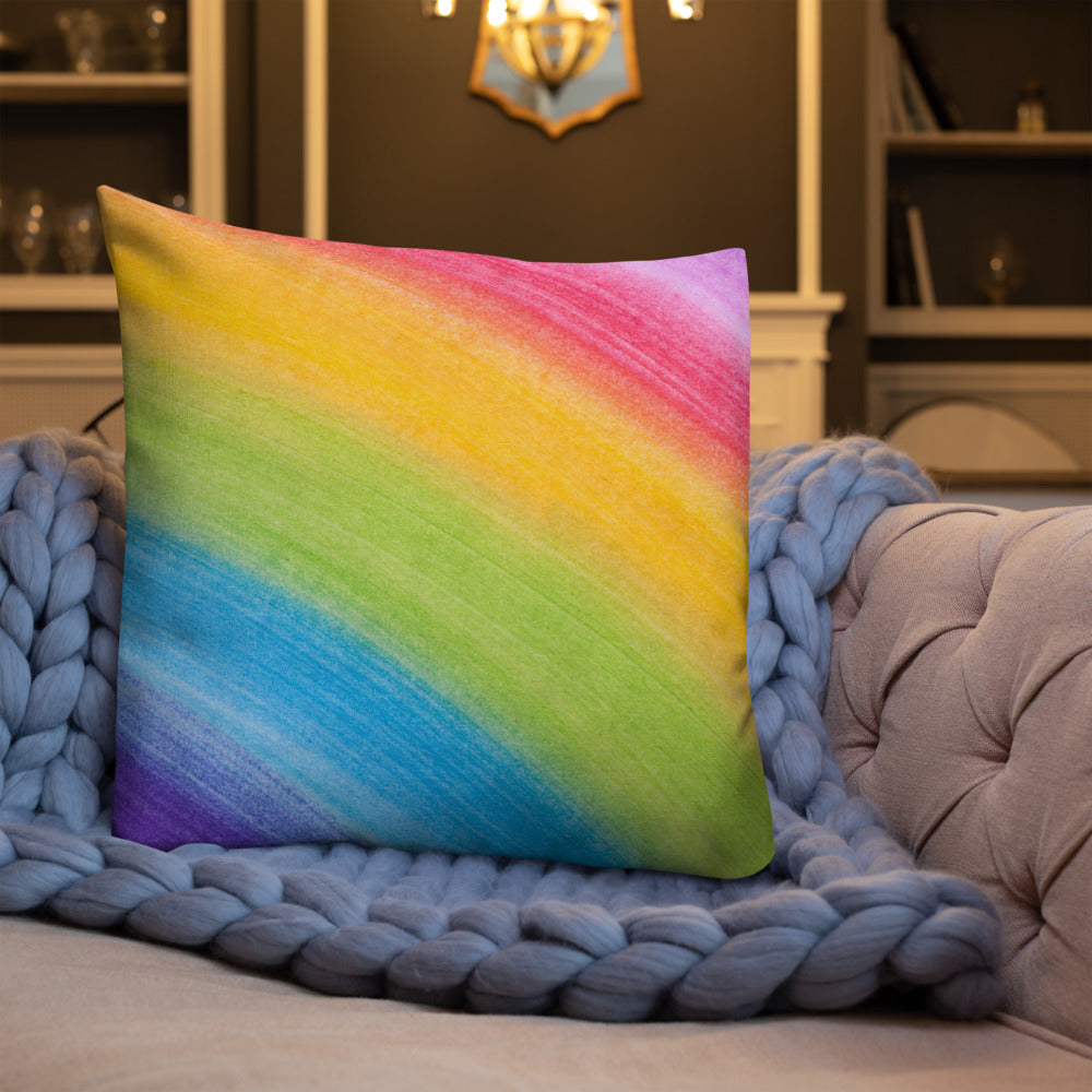 Decorative Premium Pillow Colourful Rainbow