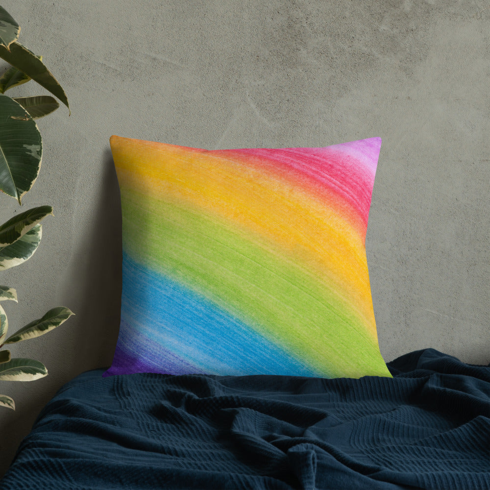 Decorative Premium Pillow Colourful Rainbow