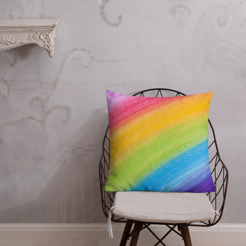 Decorative Premium Pillow Colourful Rainbow