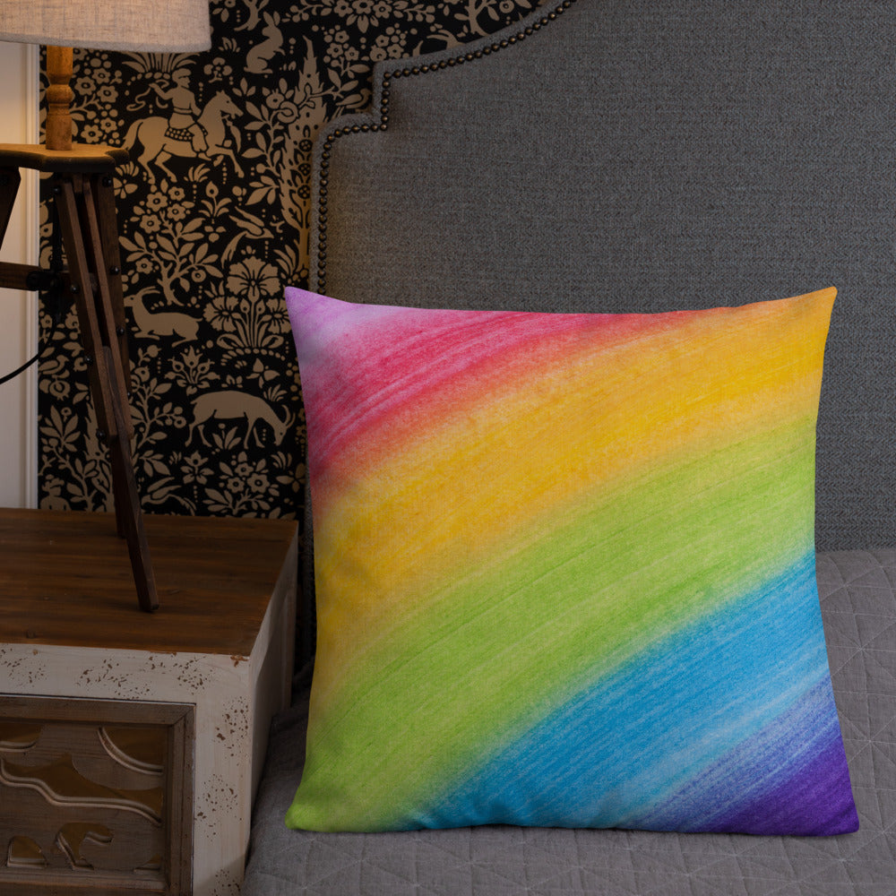 Decorative Premium Pillow Colourful Rainbow