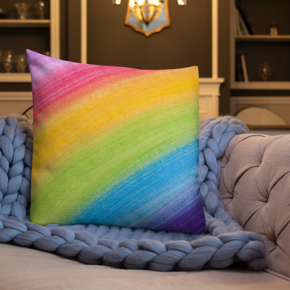 Decorative Premium Pillow Colourful Rainbow