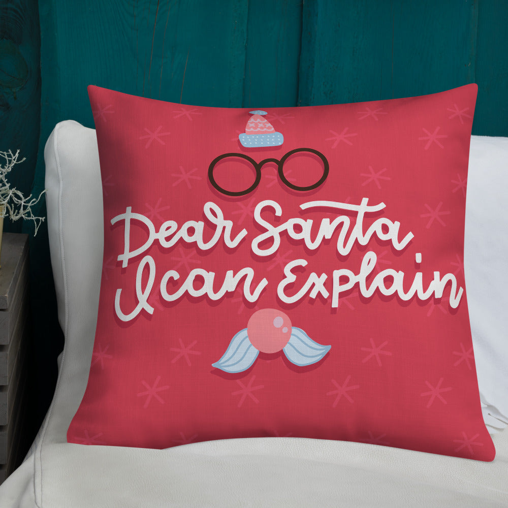 Christmas Premium Pillow Dear Santa I Can Explain