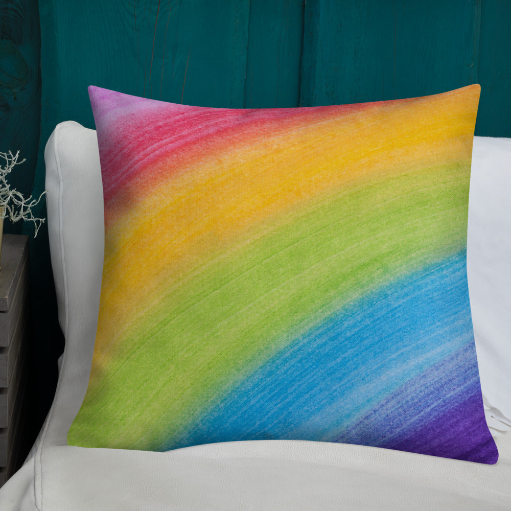 Decorative Premium Pillow Colourful Rainbow