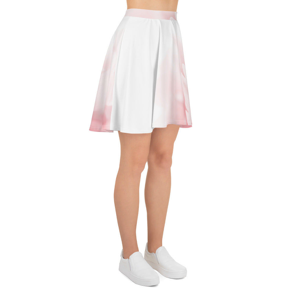Energetic Skater Skirt. White Peony Petals!