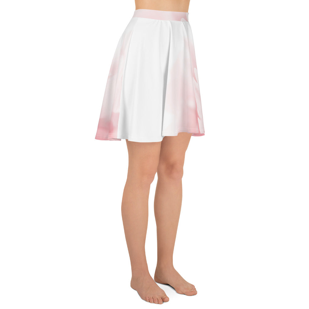 Energetic Skater Skirt. White Peony Petals!