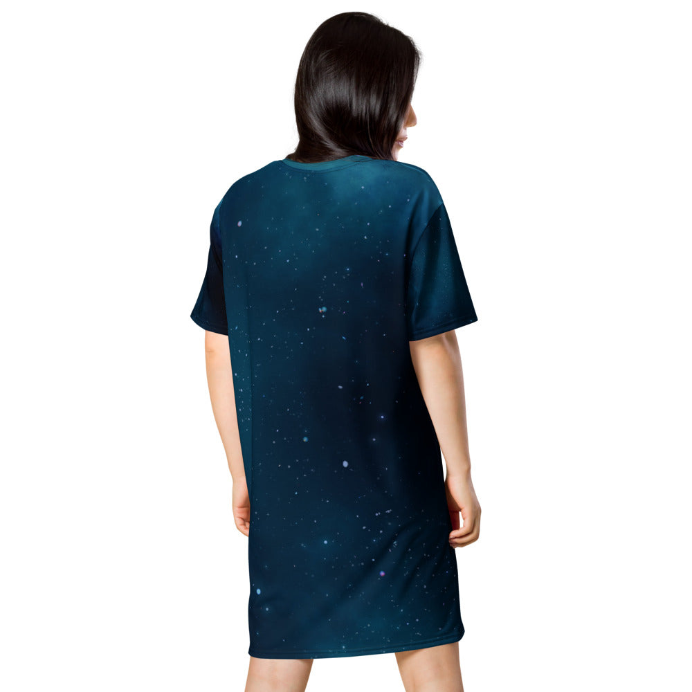 Starry Night Sky T-shirt Dress