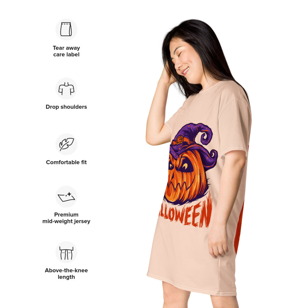 Halloween Pumpkin T-shirt dress