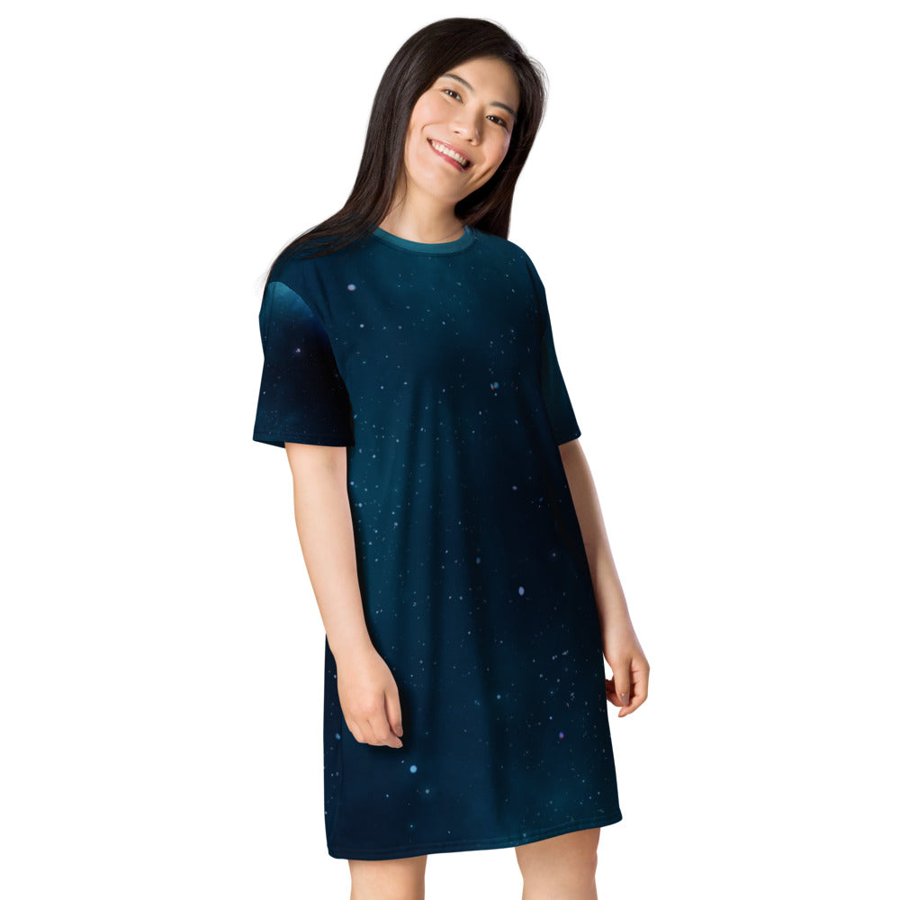 Starry Night Sky T-shirt Dress