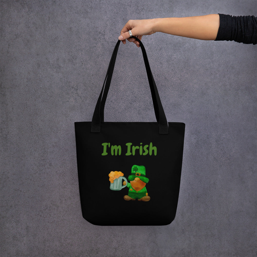 Get Lucky this St. Patrick's Day with our Lucky Gnome Tote Bag!