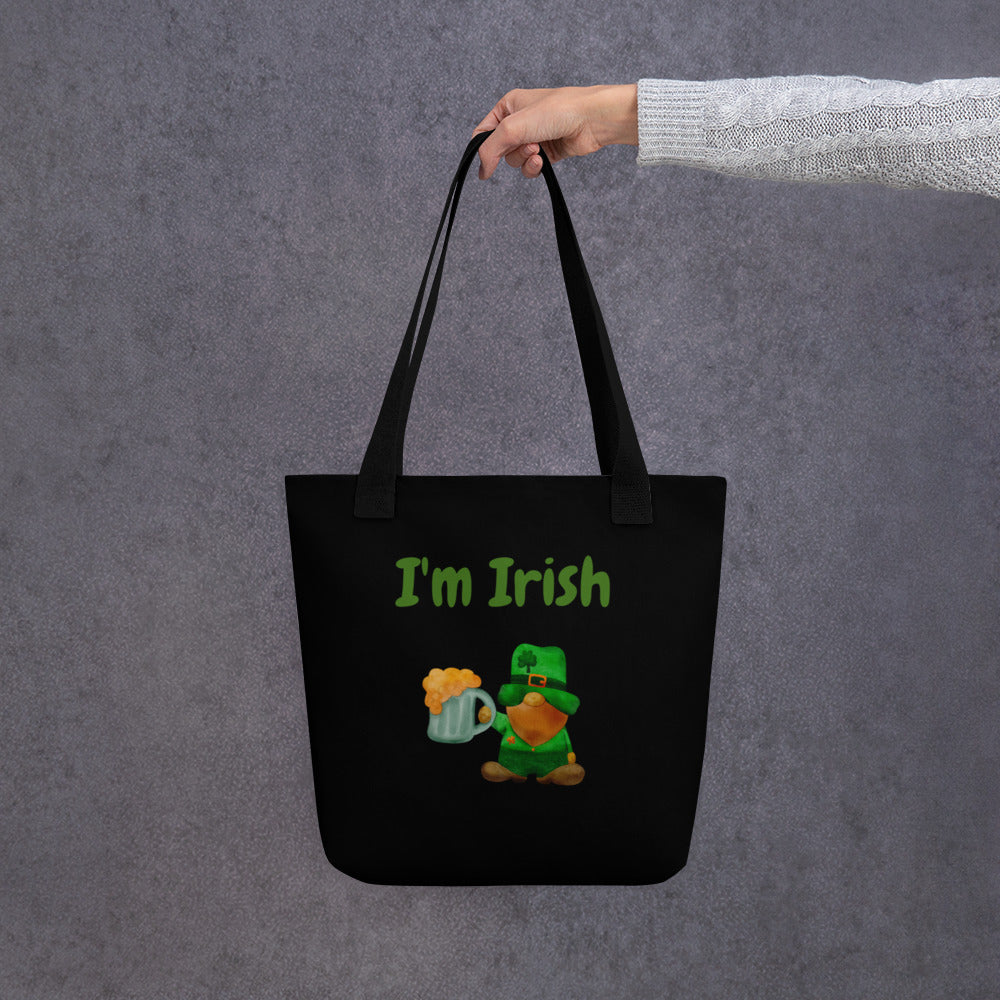 Get Lucky this St. Patrick's Day with our Lucky Gnome Tote Bag!