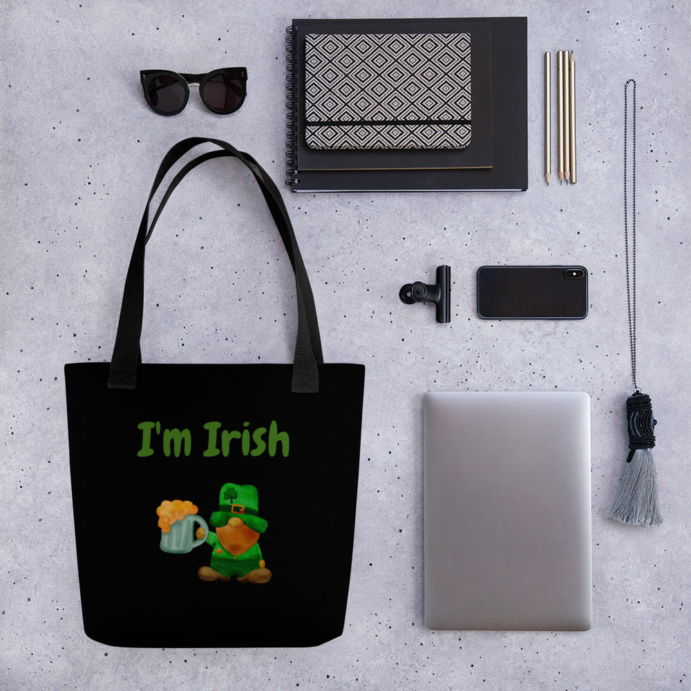 Get Lucky this St. Patrick's Day with our Lucky Gnome Tote Bag!