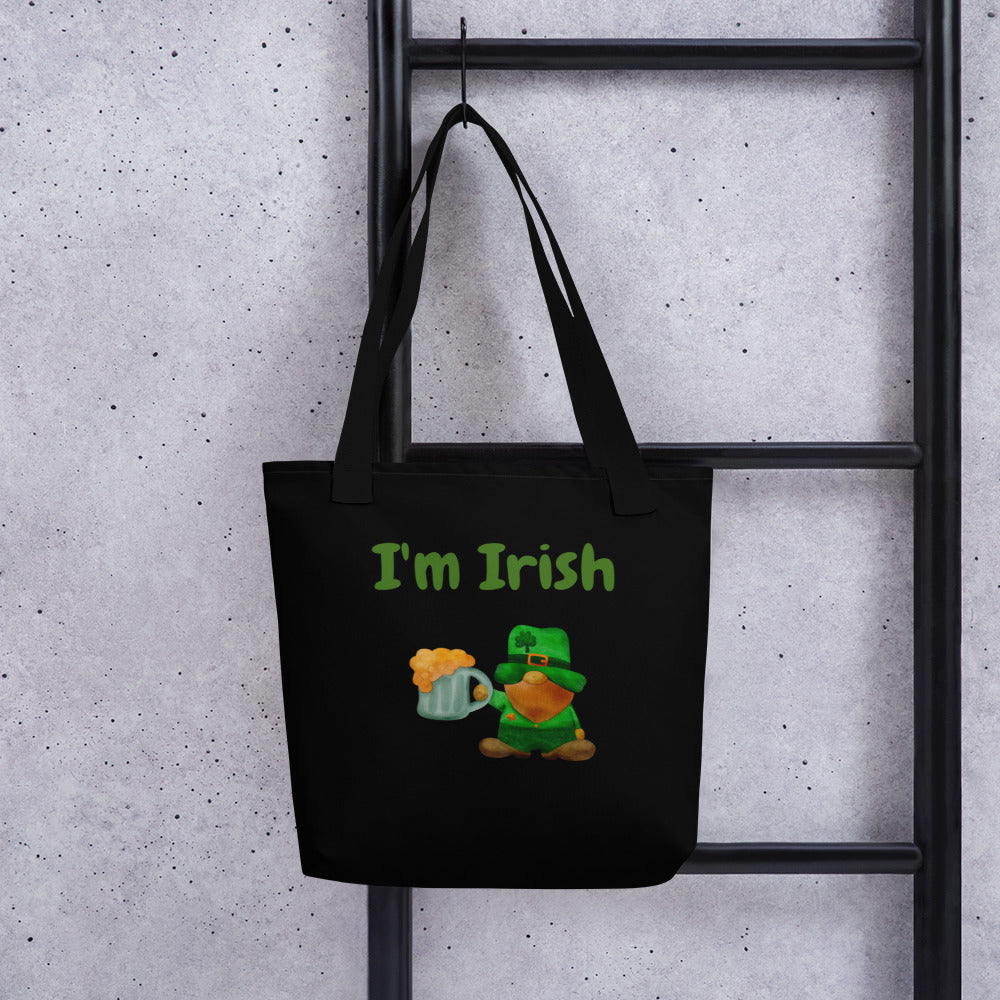 Get Lucky this St. Patrick's Day with our Lucky Gnome Tote Bag!