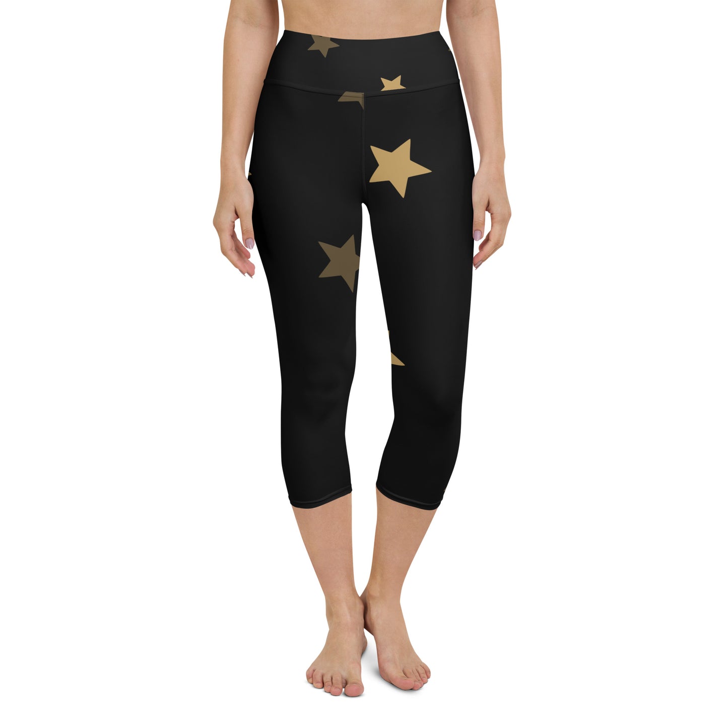 Yoga Capri Leggings Stars Pattern